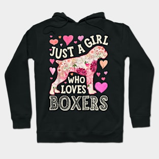 Just A Girl Who Loves Boxers Hoodie